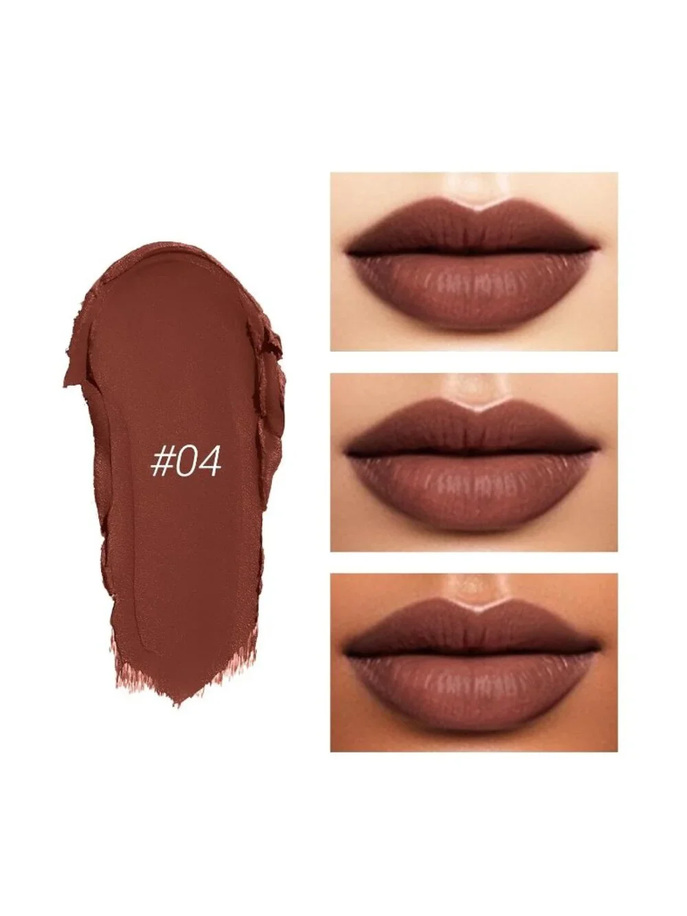 Women's B04# 24 Hour Long-lasting Rose Matte Classic Lipstick Crayon